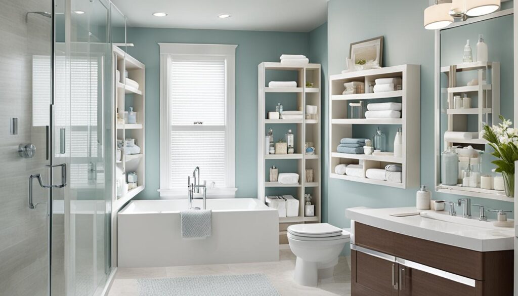 Smart storage solutions for bathroom expansion